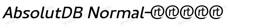AbsolutDB Normal字体转换
